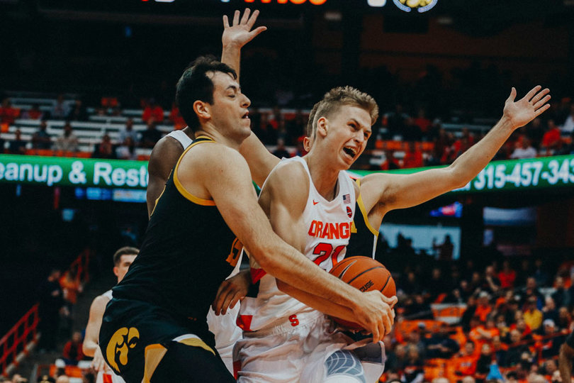 Iowa's defense smothered Marek Dolezaj and the Syracuse offense, holding it to a 36.5% shooting percentage from the field.