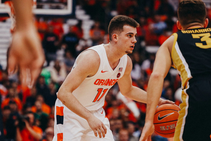 Syracuse trailed by as many as 19 in the second half, as its offense sputtered to a 9-for-25 field goal percentage in the second half.