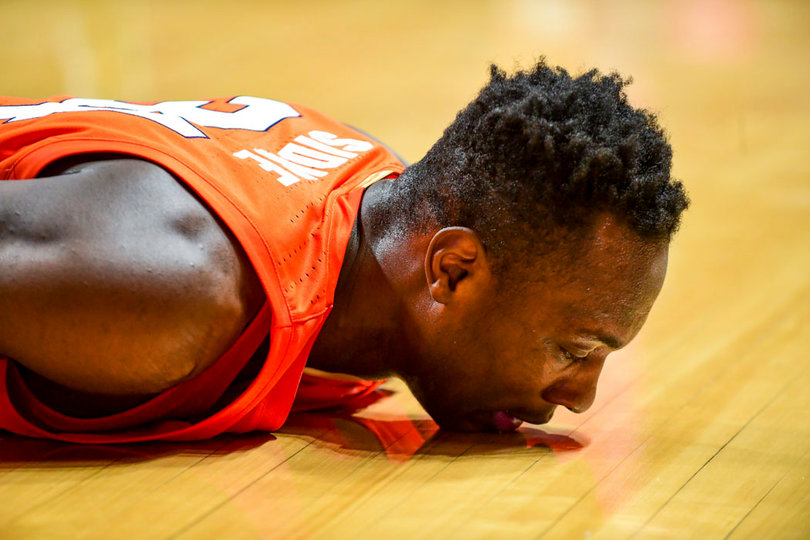 Bourama Sidibe totaled as many points (four) as he had personal fouls against the Hokies.