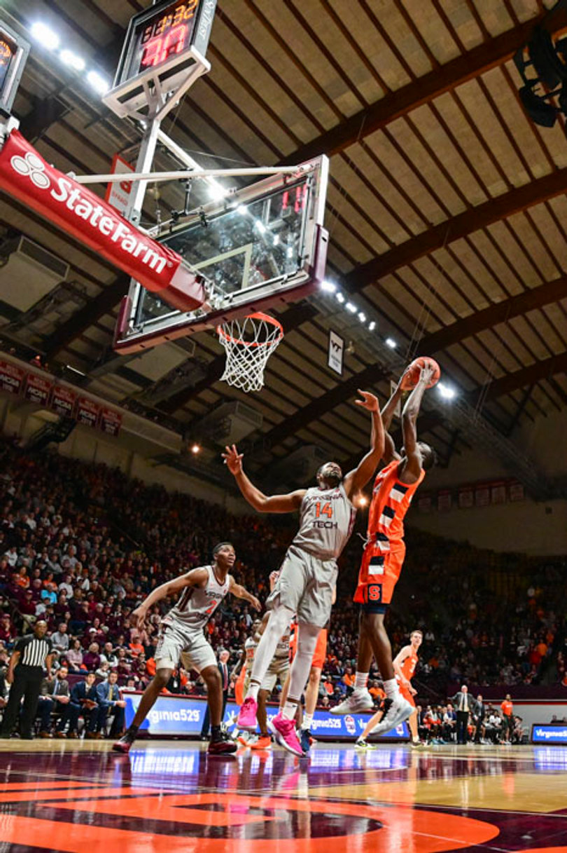 Syracuse outscored the Hokies 34-12 in the paint — nearly half of its overall total.