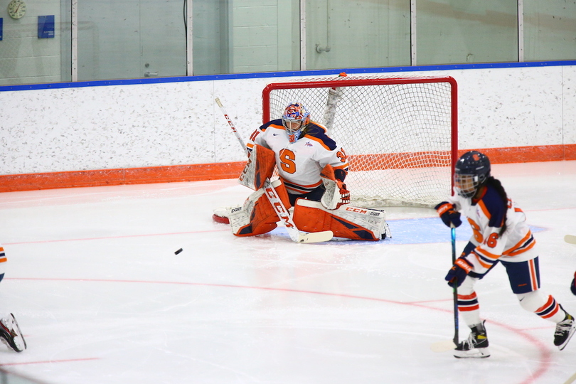 SU’s Allison Small records 34 saves in 2-1 loss to RMU