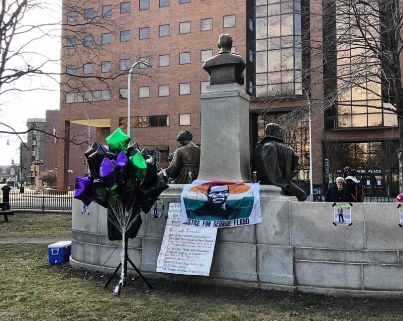 Dozens rally in downtown Syracuse for Breonna Taylor, Judson Albahm
