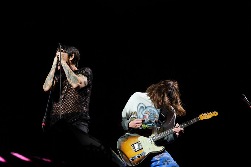 Red Hot Chili Peppers open their show with their hit song “Can’t Stop.” The band performed a 17-song setlist, followed by a two song encore. 
