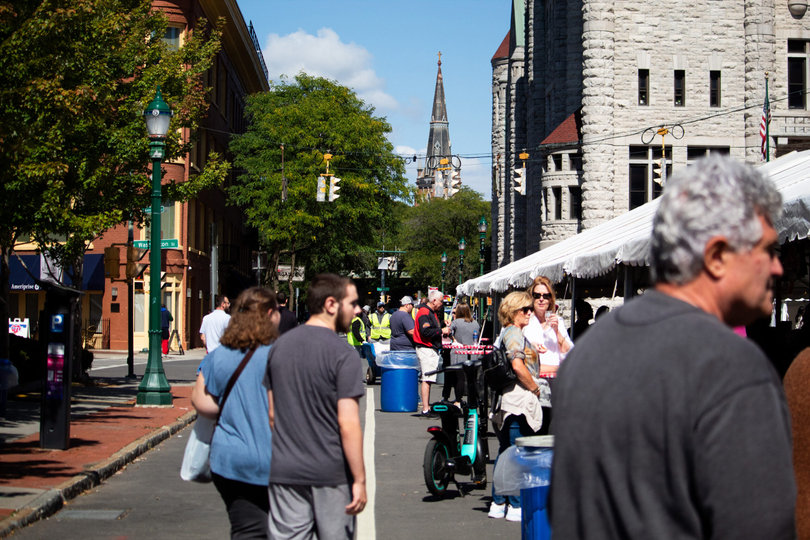 Festa Italiana closes off streets surrounding City Hall as it takes over a portion of downtown Syracuse. While some spent their day with friends and family at the event, others only stopped by on their lunch breaks.
