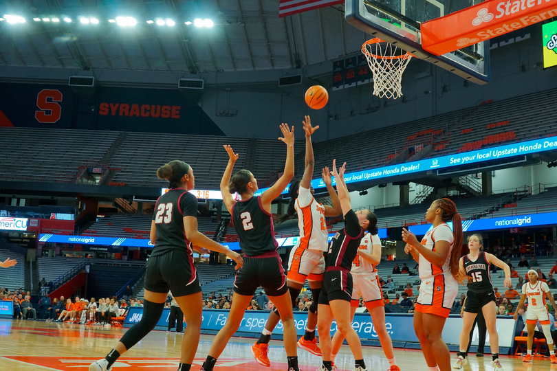Alyssa Latham flashes potential with double-double in SU debut
