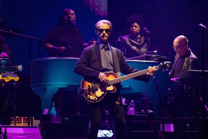 Garry Tallent plays the bass alongside the rest of the band