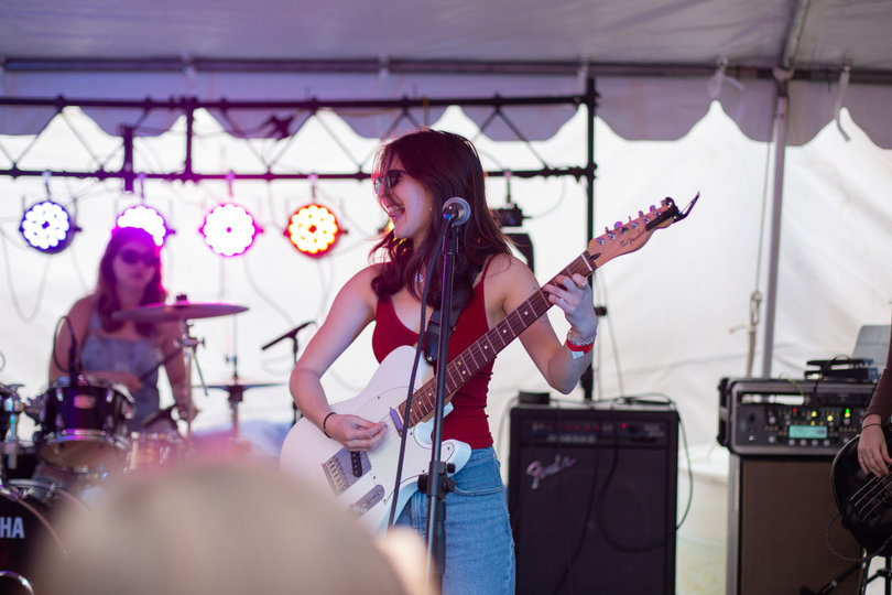 Luna and the Carpets performing on stage