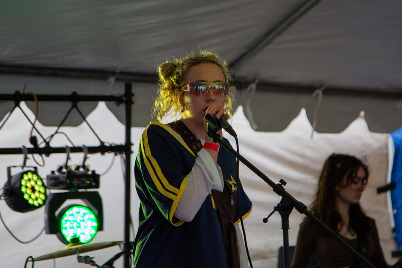 Musician singing