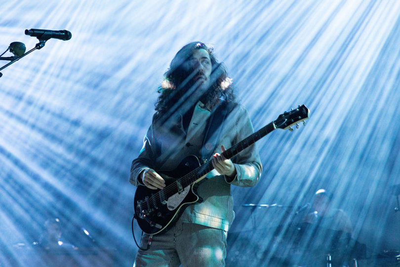 Hozier, the Irish musician known for his soulful voice and introspective lyrics, has garnered widespread acclaim for his distinctive blend of folk, blues and rock influences. With hits like "Take Me to Church" and "Too Sweet," he continues to enchant audiences around the world with his melodies.
