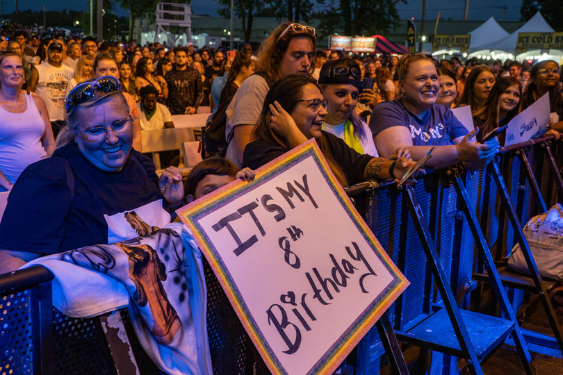 The audience at the Flo Rida concert at the New York State Fair