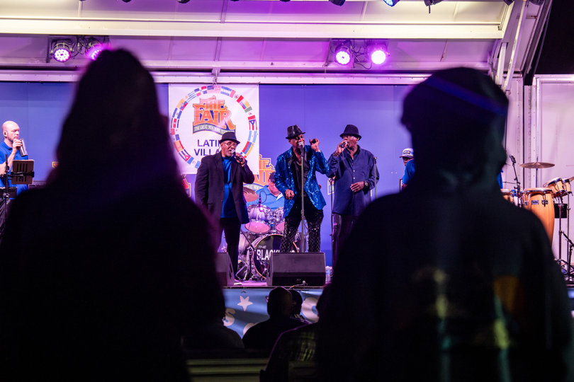 Even at the smaller stages, artists performed every night. At the Latino Village, The BlackLites Band hosted a set for an engaged audience. 
