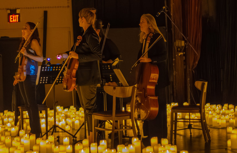 The four members of the quartet face the crowd after their show. They thanked the audience for listening to their performance.
