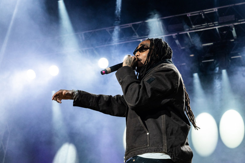Quavo performed as the headliner for this year’s Juice Jam in the JMA Wireless Dome. Maisie Peters and Smino opened Sunday’s show.