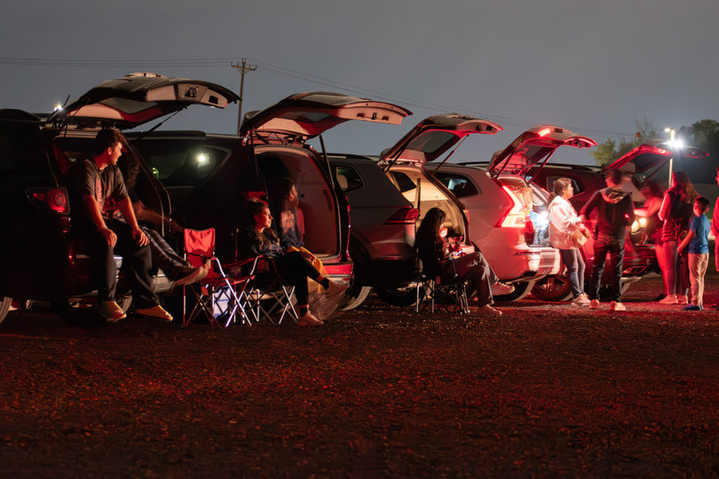 SU students and families relax at a drive-in movie screening of “Inside Out 2” at Skytop Lot on South Campus. Family Weekend 2024 was an opportunity for students to spend time with their families amid the semester.
