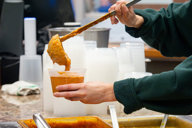 In addition to sandwiches, the Pickle also offers warm meals for lunch. Their lunch menu rotates throughout the week, with Thursday’s chicken riggies a staff favorite. 
