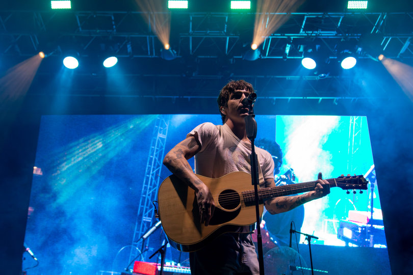 Role Model opens Block Party with his song “Writing’s On The Wall.” The 27-year-old performed before rapper Latto. 