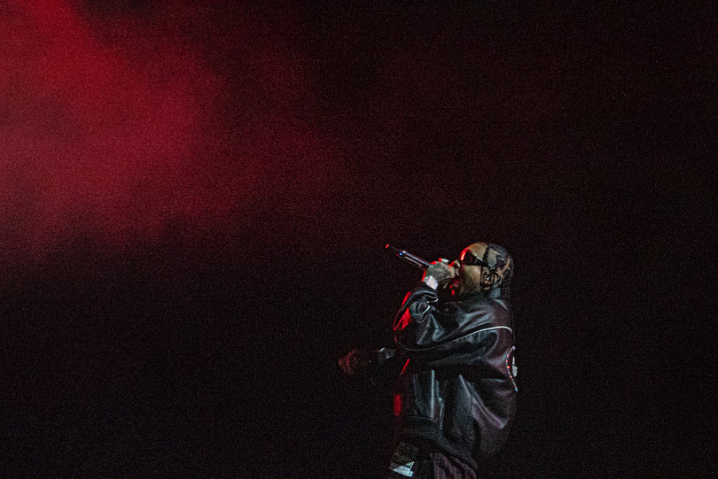 Tyga raps classic hits as one of the opening acts for “Tha Carter VI Tour.” He sang a cover of “Juicy” by Doja Cat, as well as “Make It Nasty” and “Rack City.”