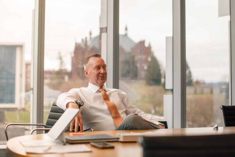 April 1, 2026: Mike Haynie was announced as SU’s 13th chancellor on March 3. The Daily Orange conducted an exclusive interview with Haynie four weeks later.