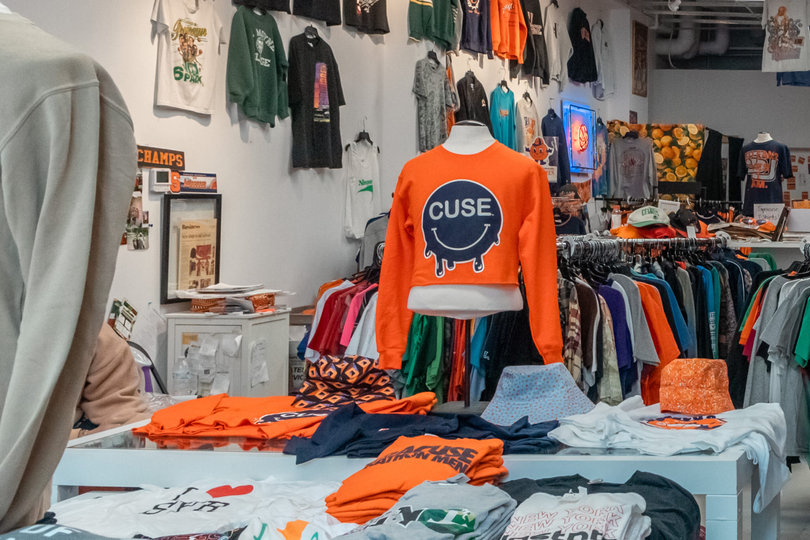 After being located in downtown Syracuse, vintage clothing store Scholars & Champs reopened near Marshall Street on Saturday. Owner Bert Aufsesser launched Scholars & Champs in 2019.