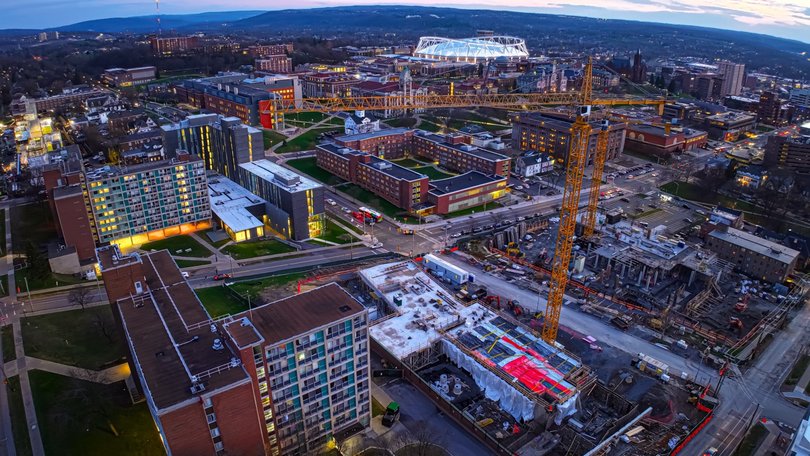 Dorm construction at Syracuse University