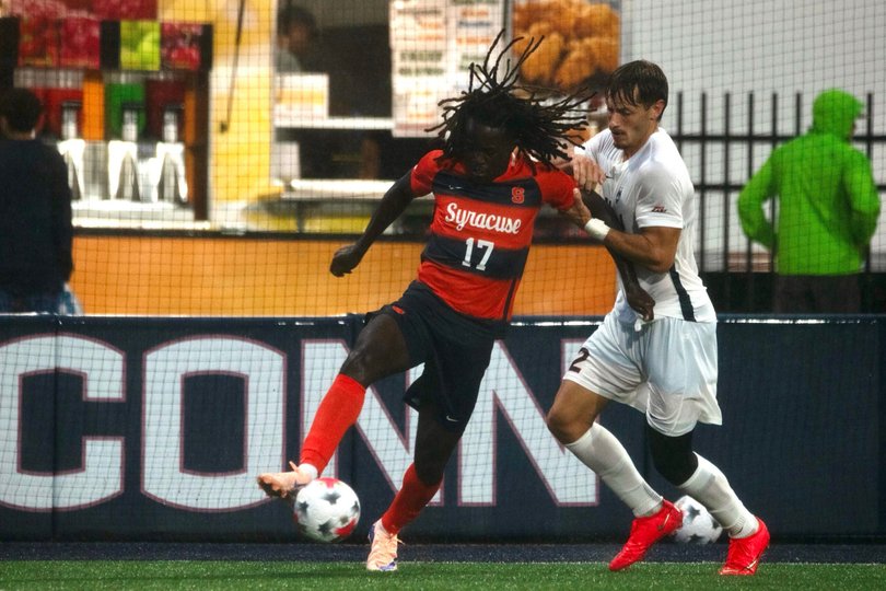 Backed by Gabriel Oskanen and Jordan Grey's goals, Syracuse men's soccer opened its 2026 season with a 2-1 win over No. 24 UConn Thursday.