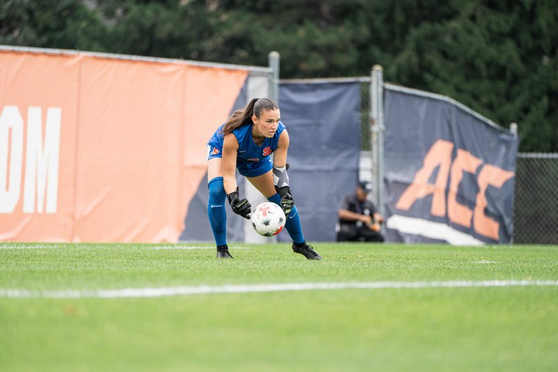 Syracuse goalkeeper Maya Naimoli tallied seven saves and two clean sheets in two games this past week, earning ACC Goalkeeper of the Week honors Tuesday.