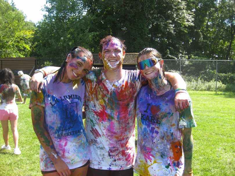 Syracuse University junior Charlie Raibman (middle) became involved with Camp Kesem at the age of 9 when his mom was diagnosed with cancer. Today, he’s a counselor at several Camp Kesem chapters and has celebrated five birthdays there.