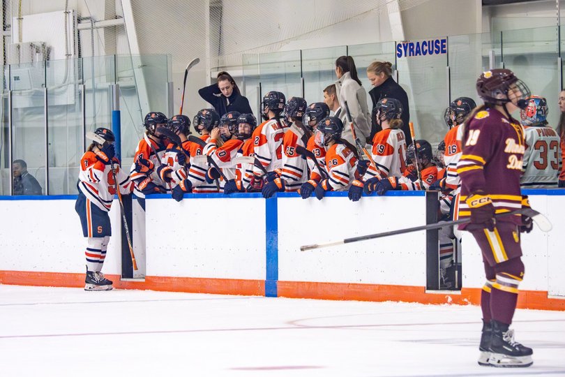 Syracuse ice hockey announced Brendon Knight and Patricia Elsmore as the two newest additions to its rebuilt coaching staff Saturday.