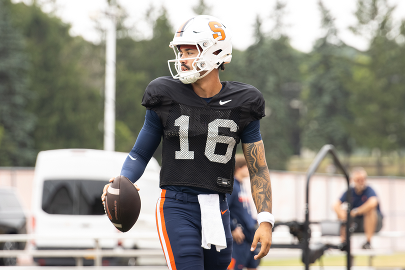 After losing its last eight games in 2025 after Steve Angeli tore his Achilles, the Orange bolstered their quarterback unit.