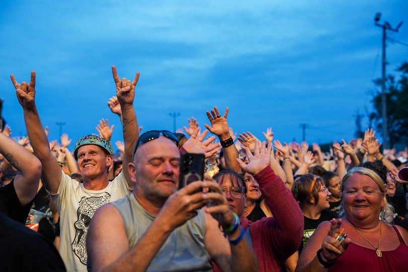 Attendees of the Fair rock out to Third Eye Blind. On Aug. 29, the band performed 16 songs, including a cover of “Heroes” by David Bowie.