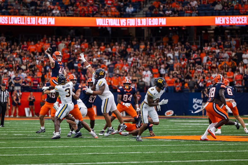 Despite throwing 306 yards and a touchdown, Steve Angeli's three interceptions doomed Syracuse in its 21-18 loss to Cal Saturday. 