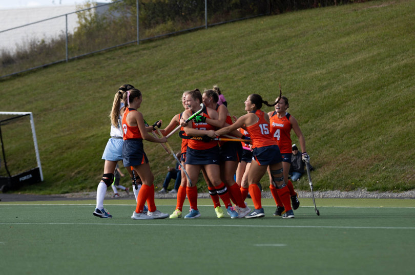 Syracuse rose to No. 12 in Tuesday's National Field Hockey Coaches Association Poll, released Tuesday, after thrashing Bucknell 10-0 Sunday.