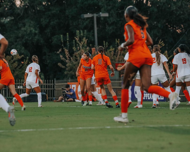 Syracuse women's soccer was held to just five shots and two on goal in its 2-0 loss to Clemson Thursday.
