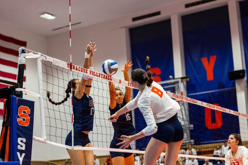 Outside hitter Kiernan Stamey had three straight games with a negative hitting percentage but had 19 kills in SU's 3-1 win over FDU.