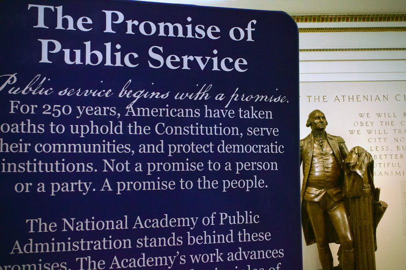 A traveling exhibit highlighting public sector workers titled “The Promise of Public Service” arrived at SU on Thursday. The exhibit invites dialogue about public service in the U.S.
