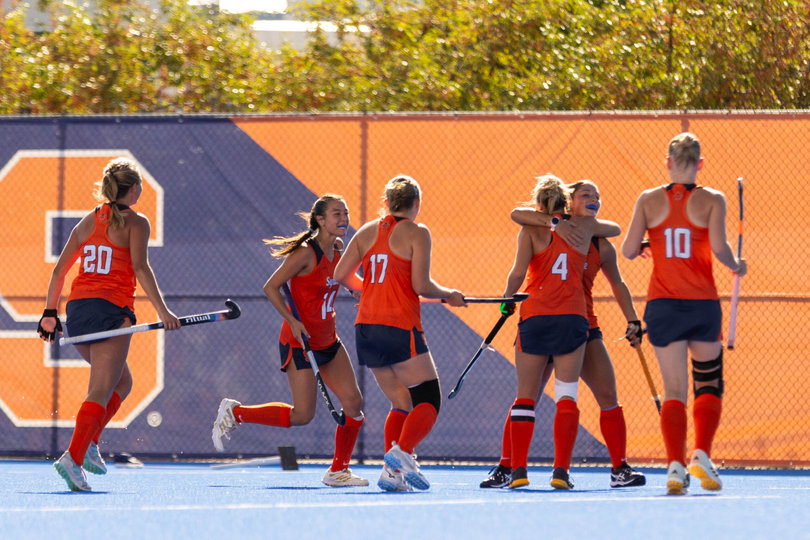 Syracuse rose one spot to No. 11 in the National Field Hockey Coaches Association Poll. The Orange narrowly beat UMass Lowell 3-2 Friday.