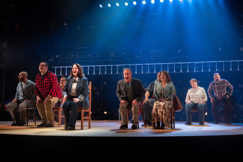 Actors in the Tony-winning “Come From Away” perform at Syracuse Stage. The musical, based on the planes that diverted to Newfoundland, Canada, on 9/11, will run through Oct. 11 in Syracuse.