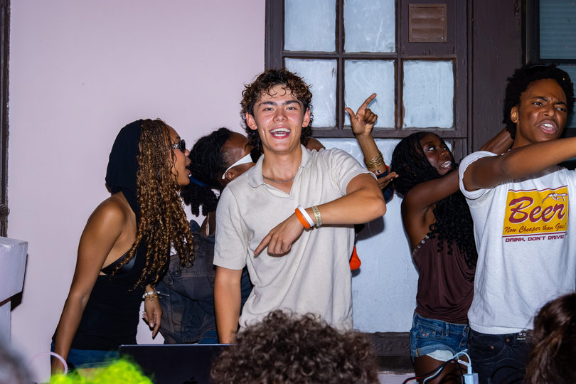 DJ Amplitude, aka SU sophomore Dylan Steele, plays some beats. Steele, who studies in SU’s Bandier Program, has been a DJ since he was 9.