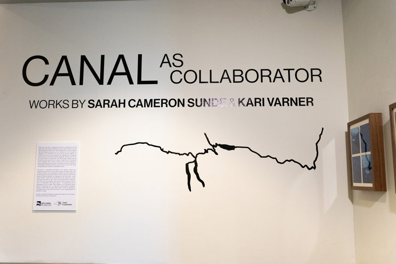 Artists Sarah Cameron Sunde and Kari Varner's "Canal as Collaborator" exhibition is built around the idea of surrendering your body to the natural environment. On Sept. 18, Sunde and Varner hosted the exhibit's closing event at Syracuse's Erie Canal Museum, encouraging attendees to notice their relationship with water.