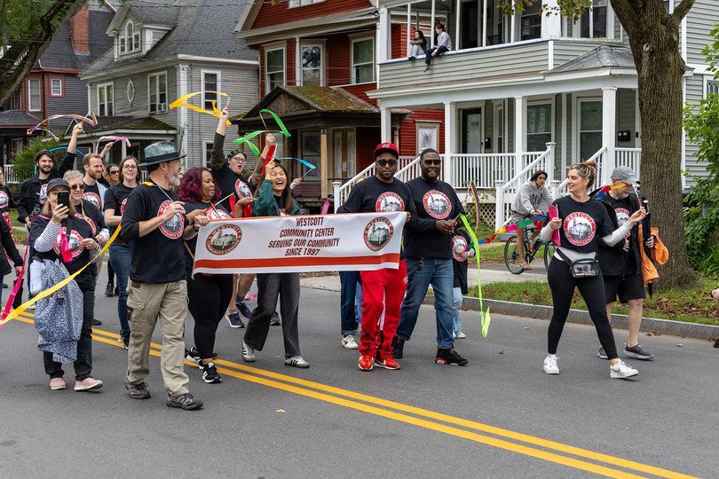 Westcott Community Center members march in the Westcott Street Cultural Fair's parade. After starting with the parade around noon on Sunday, the fair lasted until 6:30 p.m.