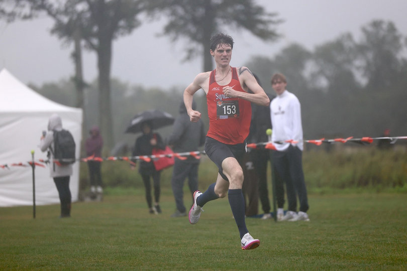 Syracuse cross country’s Benne Anderson competes in the Meadows Challenge on Sept. 26. Anderson was SU’s top finisher at the event and won ACC Men’s Performer of the Week Tuesday.